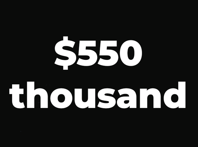 $550 Thousand for injured knee